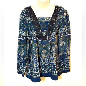 Art And Soul Colorful Floral Patterned Women’s Blouse. Size XL. EUC.